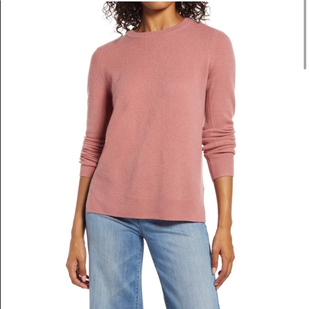 Halogen Pink 100% Cashmere Longsleeve Shirt